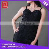 Unique Design Black Flower Lace Tassel Lap Ladies Sexy Crochet Dresses thumbnail-2