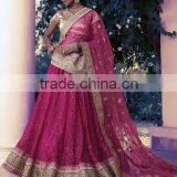 Sacral Dark Magenta Brasso Lehenga Choli/fancy lehenga choli/Lehenga Choli Wholesaler In India