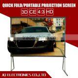 4:3 100 Inch Outdoor Fast Fold View Projector Screen/fast Folding Projector Screen