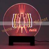 Popular Blue Light Custom Led Acrylic Sign With Base Manufacturer thumbnail-3