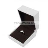 Chinese Factories Wholesale Custom Luxury Leather Ring Box, White Gift Box