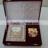 Ganesha Marble Handicraft Handmade Art Painting Gift Home Decor India God Statue Gold Leaf Work thumbnail-3