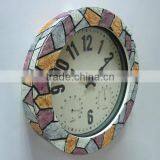 15 Inch Thermometer Hygrometer and Polyresin Mosaic Outdoor Clock thumbnail-4