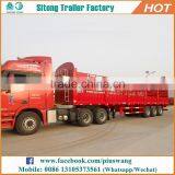 Factory Price Steel Cage Cargo Fence Trailer for Grain Transportation Drop Side Flatbed Stake Cargo Semi Trailer thumbnail-1