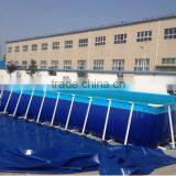 Steel Frame Above Ground Rectangular 4m SWIMMING POOL Filter Pump Mobile Swimming Pool thumbnail-5