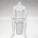 Fashion Headless Fiberglass Sitting Male Sports Mannequin for Window Display thumbnail-5