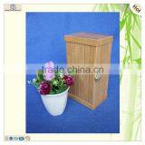 Single Space Rectangle Lock Hinged Bamboo Wooden Box thumbnail-4