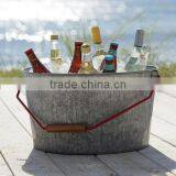 Galvanized Cold Drinks Oval Large Metal Tub thumbnail-1