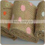Hot Sale Color Dot Jute Ribbon/natural Jute Ribbon/The Jute Ribbon of Environmental Protection thumbnail-3