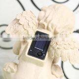 Resin Solar Lighting Angle Figurine Holding a Luminur Glass Globe Garden Ornamenet thumbnail-3