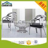 Exclusive Design Hotel Coffee Beside Corner Table Stainless Steel Furniture thumbnail-3