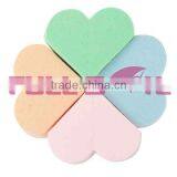 heart shape latex cosmetic sponge set 8pcs set