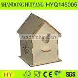 Unfinished Laser Engraving Hot Selling Wooden Bird House thumbnail-1