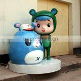 Fiberglass Little Girl Cartoon Mascot thumbnail-3