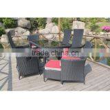Adjustable Rattan Chair With High Back And Cushion thumbnail-6