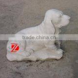 White Dog Statue in White Marble thumbnail-1