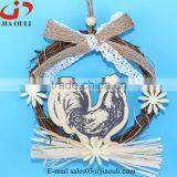 Cheap Easter Decorations Chicken Wreath Hanger thumbnail-2