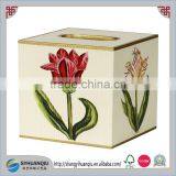 Handmade Decoupage Vintage Look Mr & Mrs Wood Tissue Box thumbnail-1