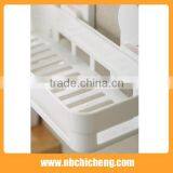 Plastic Wall Mounted Type Powerful Suction Bathroom Shelf Solid Color Single Tier Bathroom Corner Shelves thumbnail-3