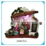 Polyresin Manger With LED Light thumbnail-1
