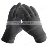 Black 13g polyester shell with foam nitrile coated gloves