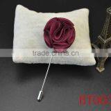 Manfacuter Stock Various Colors Men Custom Fabric Flower Pins for Dressing thumbnail-6