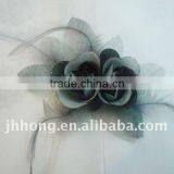 Navy Hair Flower With Feather thumbnail-1