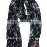 Black Chiffon Rose Scarf thumbnail-1