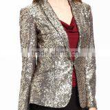 Domin Fashion Latest Sequin Fabric Women Coat Guangzhou Factory thumbnail-2