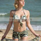 2015 Camouflage Bikini With Cover up Beachwear thumbnail-4