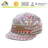 African Pattern Material Newest Leather Patch Cotton Brand 5 Panel Cap thumbnail-1