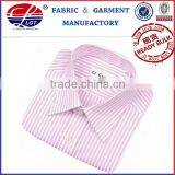 100% Cotton,50*50,140*86,yarn Dyed Luxury Pink Jacquard Stripe Silkly Long Sleeve Classic Men's Dress Shirt thumbnail-1