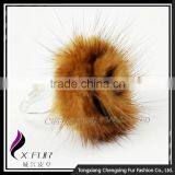 CX-A-53 Genuine Rex Rabbit Fur Flower Middle Finger Ring thumbnail-2