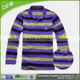 OEM Striped Men's Polo Shirt Uniform thumbnail-1