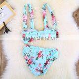 New Arrival Guangzhou Baby Gril Swimsuit Floral Baby Bikini Oneline Wholesale China thumbnail-2