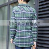 New Arrival Style High Quality Men Long Sleeves 100% Cotton T-shirt Flannel Shirts Wholesale Custom Plaid Shirt thumbnail-6