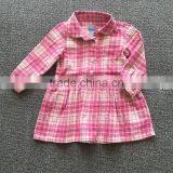 Wholesale Latest Fancy Tops Children Girls Pink Fannel Shirt thumbnail-1