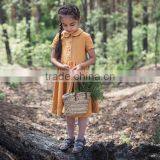 Classic Peter Pen Collar Mustard Linen Girl Child Dress Doild Kid Dress thumbnail-1