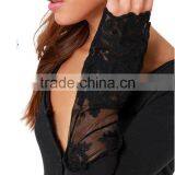 Classical Black and White Solid Dovetail Split Net Yarn Splicing Knitting Slim Soft t Shirt Thin Women thumbnail-5