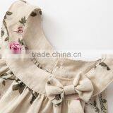 ShiJ Kids Clothes 2017 100% Linen Print Girls Dresses For Teenage thumbnail-6