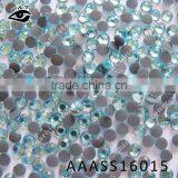AAA Grade Hot Fix Chinese Rhinestone Ss16 Aquamarine Color Crystals for Transfers thumbnail-1