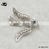 Lovely Swallow Shaped Rhinestone Brooch Crystal Pins Wholesale Brooches for Wedding Invitation Cards thumbnail-1