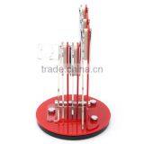 New Arrival Hot Sale Useful Red Acrylic Kitchen Ceramic Knife Holder Kitchen Knife Stand Block For 3 4 5 6 Knives And Peeler thumbnail-3