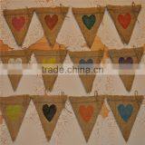 Personalised Bunting, Hessian Save The Date Wedding Bunting, Vintage Rustic Photo Prop Bunting thumbnail-3