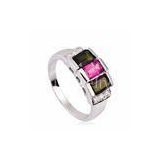 Fashionable Crystal gemstone and Silver jewellery Rings for wemen K-BC-A800