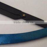 CUT THROAT SHAVETTE STRAIGHT SHAVING RAZOR Black Blade Blue Handle thumbnail-3