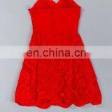 Amigo Red Sexy Women Summer Sleeveless Evening Dress Party Cocktail Short Lace Dress thumbnail-5