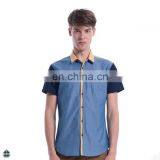 T-MSS535 China Factory Mens Double Collar Contrast Color New Style Shirt thumbnail-1