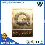 Antique Custom Made Gold Logo Military Metal Badge