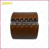 Custom Real Brown Leather Grips For Handle Bars of Bicycle thumbnail-3